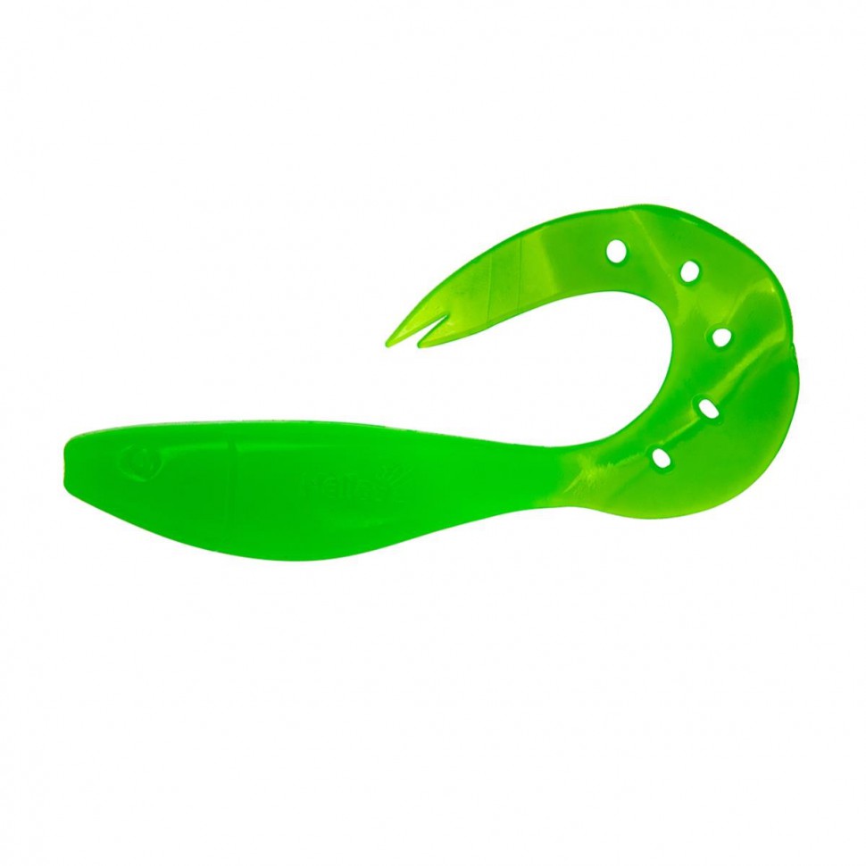 Твистер Helios Kasandra 4"29/10,9см, цвет Electric green 5 шт HS-34-007 , 